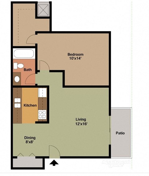 the floor plan of this apartment has a mix of bedrooms and a living room